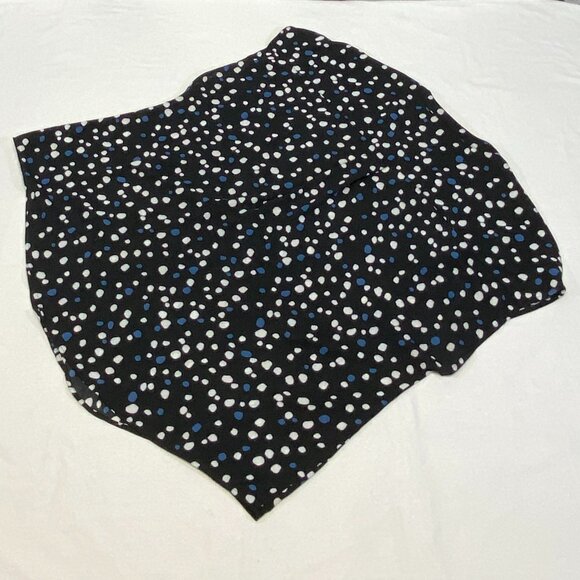Torrid Sleeveless Zip V Neck Semi Sheer Polka Dot Top Black White Blue 1 - Picture 10 of 14